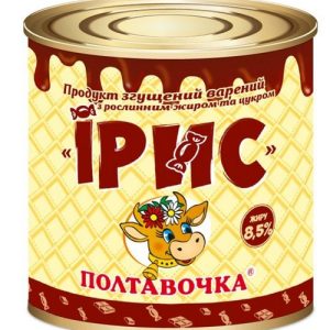 Молоко сгущенное вареное Ириска 8,5% жира ТМ Полтавочка ж/б 370г