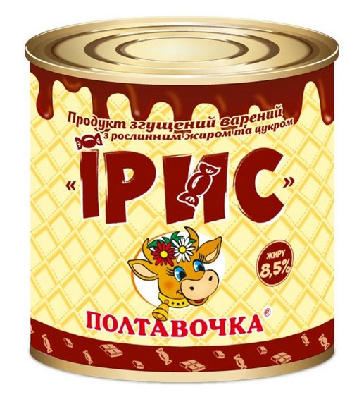 Молоко сгущенное вареное Ириска 8,5% жира ТМ Полтавочка ж/б 370г