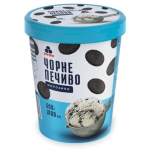 Мороженое в ведре "Черное печенье" ТМ Рудь  500г