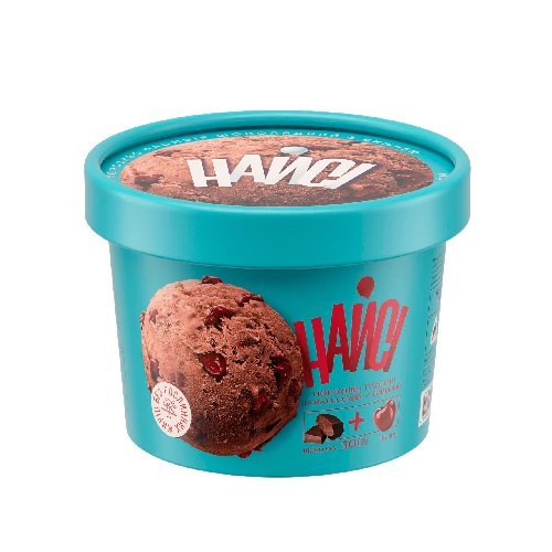 Мороженое в бумажном стакане "Пломбир шоколадный с вишней" ТМ Найси 500г