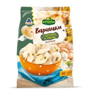 Вареники з картоплею та грибами ТМ Рудь 800г