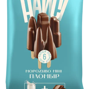 Морозиво на паличці "Пломбір міні-ескімо" ТМ Найсі 150г