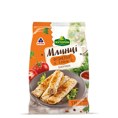Млинці "Французькі" з куркою ТМ Рудь 370г