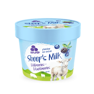 Морозиво у паперовому стаканчику "Sheep's Milk з Чорницею та Ожиною" ТМ Рудь 90г