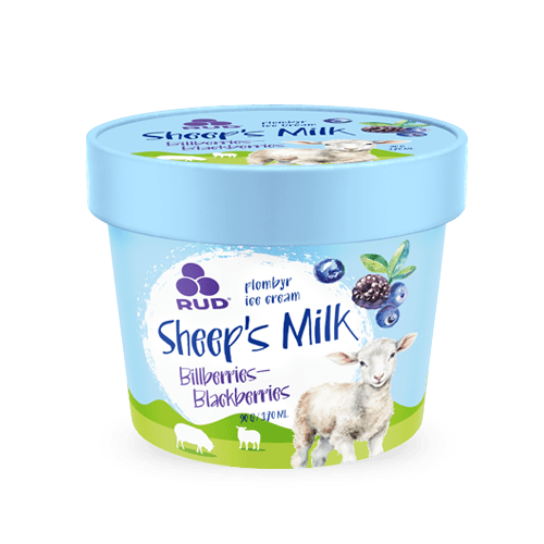 Морозиво у паперовому стаканчику "Sheep's Milk з Чорницею та Ожиною" ТМ Рудь 90г