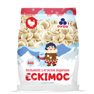 Пельмені "Ескімос" з м'ясом індички ТМ Рудь 600г