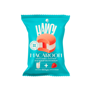 Морозиво пломбір MACAROON "Полуниця" ТМ Найсі 60г