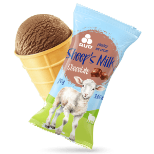 Морозиво у вафельному стаканчику "Sheep's Milk Шоколадний" ТМ Рудь 70г