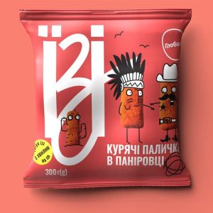 Курячі палички в паніровці заморожені готові 300г ТМ Глобино