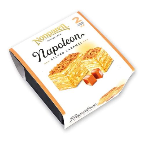 Тістечко "Наполеон з солоною карамеллю" ТМ Nonpareil 190г Тістечко "Наполеон з солоною карамеллю" ТМ Nonpareil 190г