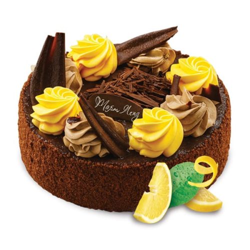 Торт "Шоколадно-лимонний" Бісквітний з кремом заморожений ТМ Рудь 700г