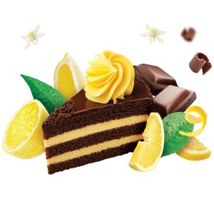 Торт "Шоколадно-лимонный" Бисквитный с кремом замороженный ТМ Рудь 700г — изображение 2