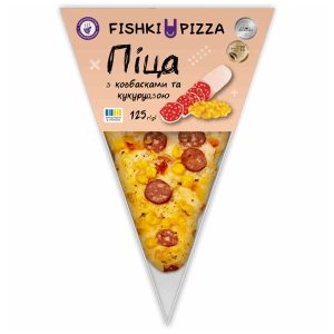 Піца"з ковбасками та кукурудзою" ТM Fishki Pizza 125г