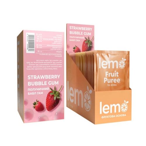 Основа Полуниця Bubble Gum Lemo 45г 15шт Основа Полуниця Bubble Gum Lemo 45г 15шт