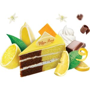 Торт "Сливочно-лимонный" Бисквитный с кремом замороженный ТМ Рудь 650г — изображение 2