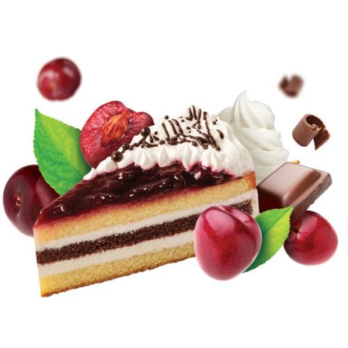 Торт "Вишня з вершками" Бісквітний з кремом заморожений ТМ Рудь 600г