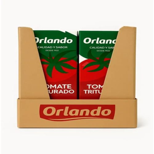 Томати подрібнені у власному соку 800г ТМ Orlando