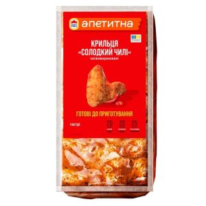 Крильця курячі "Солодкий чилі" охолоджені ~1,2кг ТМ Наша Ряба Крыльца куриные "Сладкий чили" охлажденные ~1,2кг ТМ Наша Ряба