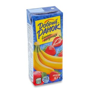 Нектар банан-полуниця 200мл Нектар банан-клубника 200мл
